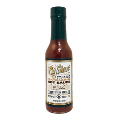 CaJohns Bourbon Infused Chipotle Habanero Hot Sauce, 148ml