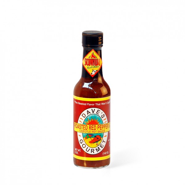 Daves Gourmet Roasted Red Pepper &amp; Chipotle - Hot Sauce, 148ml