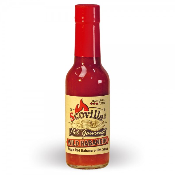 Scovillas Hot Gourmet WILD HABANERO Rough Red Habanero Hot Sauce, 148ml