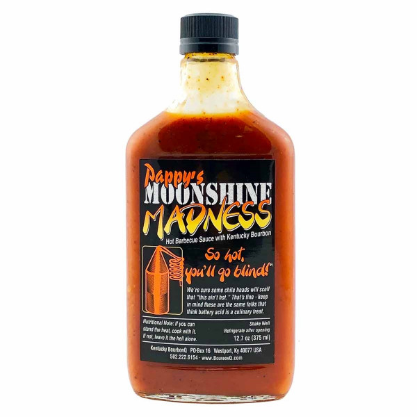 Pappys Moonshine Madness Hot BBQ Sauce 375ml