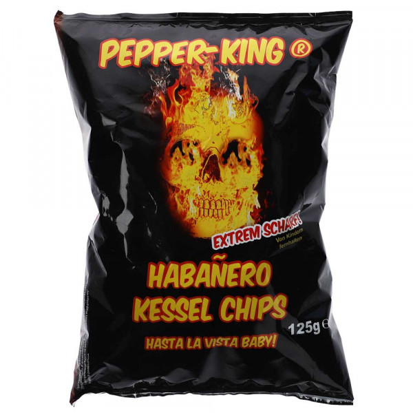 Pepper King Habanero Chips, 125g Case à 1O Tüten